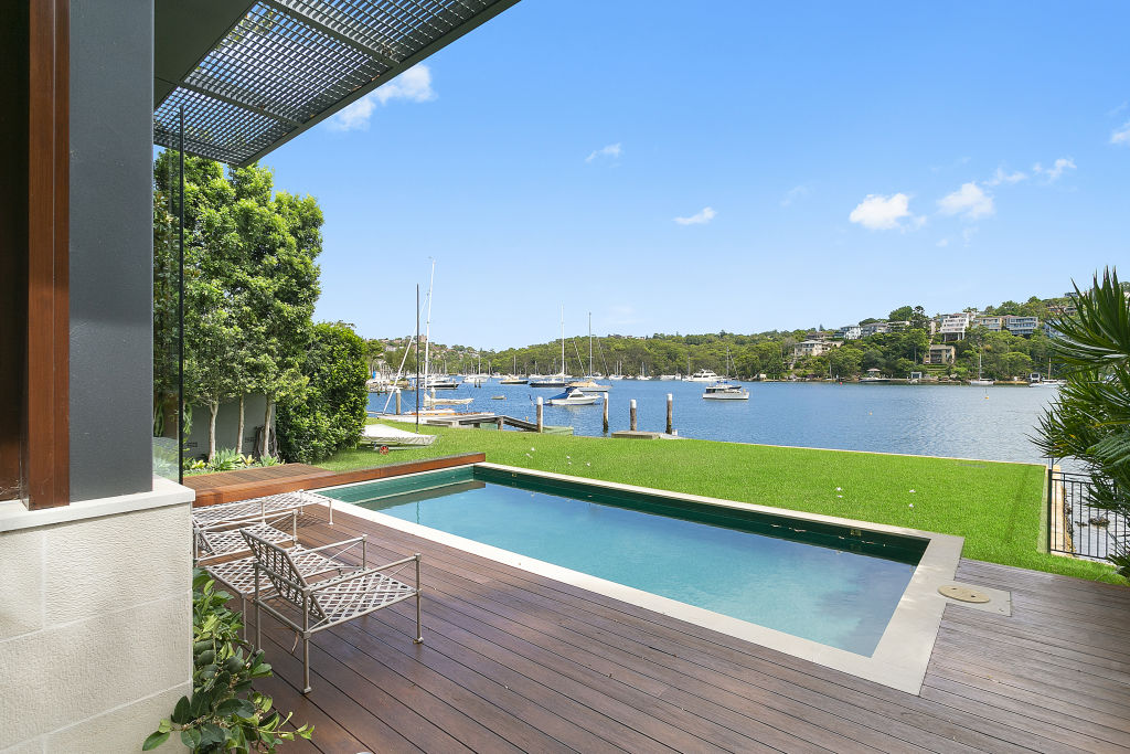 John Rendle and his wife Carolyn have listed their waterfront home for sale in Cremorne. Photo: Supplied