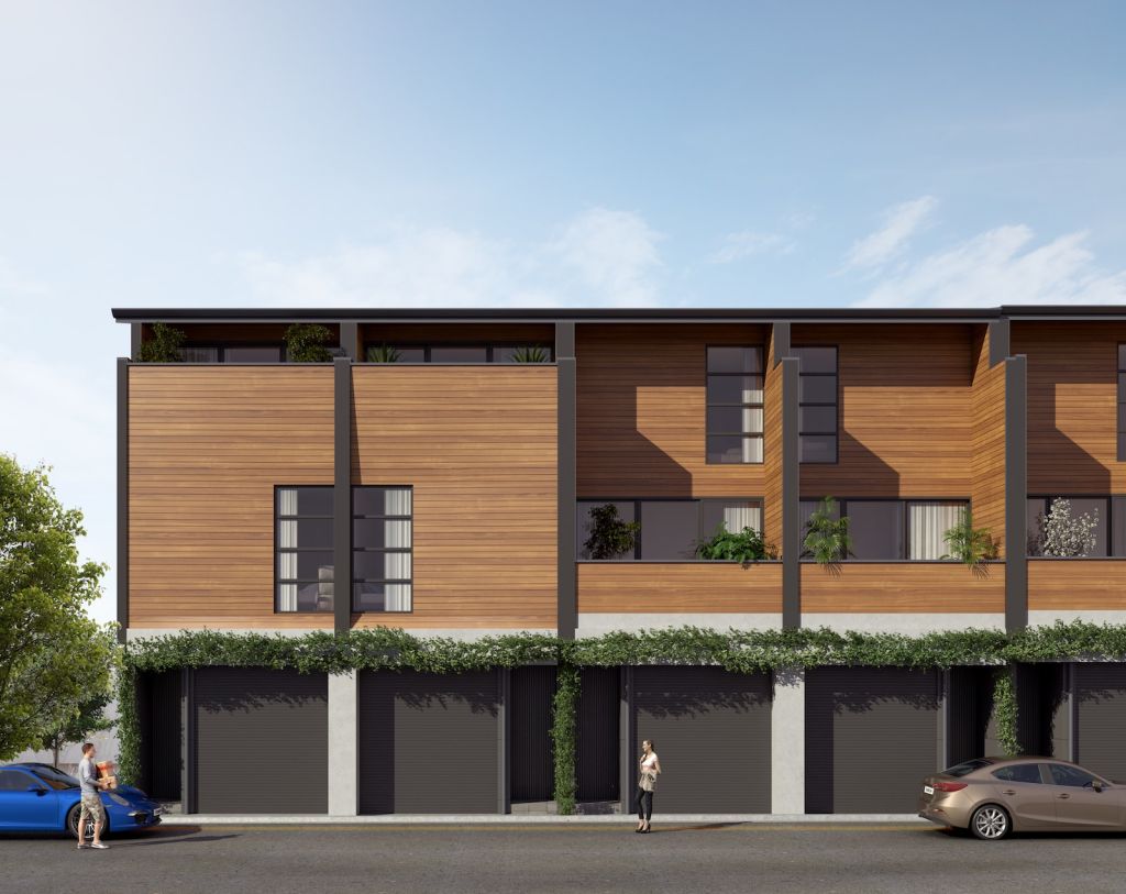 A DomaCom crowdfunding campaign has been set up for a townhouse in the Little Grenfell development in Adelaide. Image: Buildtec Group