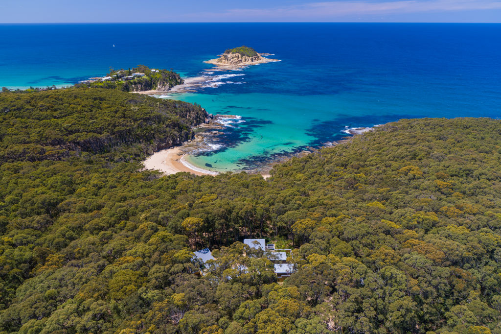 The 20-hectare holding at Rosedale surrounds the beach north of Guerilla Bay. Photo: Supplied