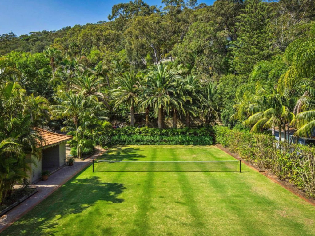 The Esplin family property has one of the few tennis courts in Palm Beach. Photo: Supplied