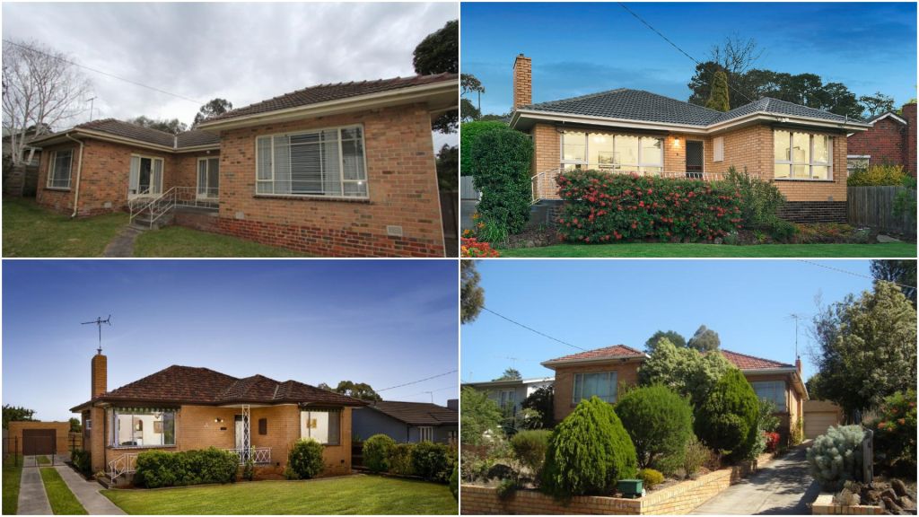 These brick homes in Blackburn North, top left, Nunawading, top right, Glenroy, bottom left and Oak Park sold for $750,000.