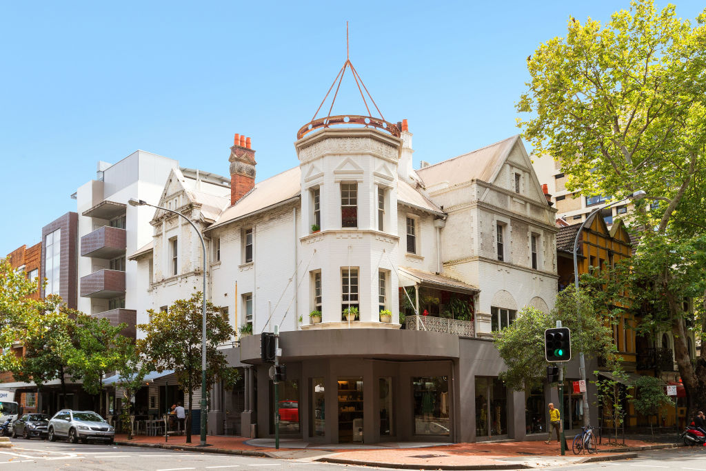 The 373-square-metre property is set on the corner of Challis Avenue and Macleay Street.