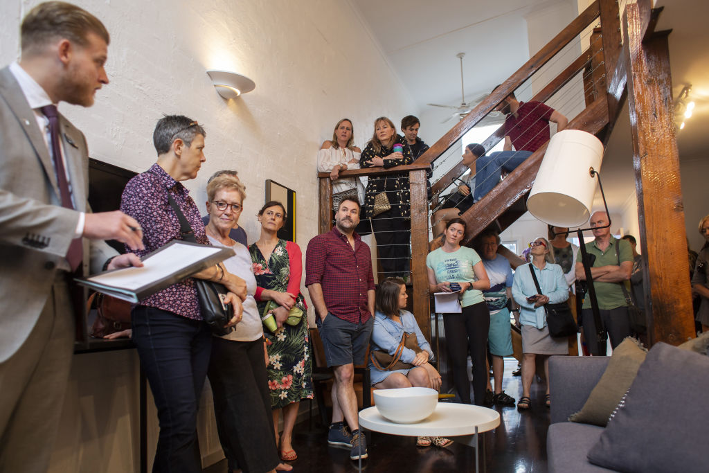 The two-bedroom home was packed with people.  Photo: Stephen McKenzie