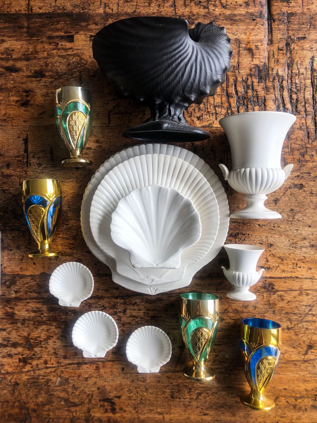 Still life with a selection of vintage Wedgwood for Art of Dining by Alex Zabotto-Bentley . Photo: Supplied