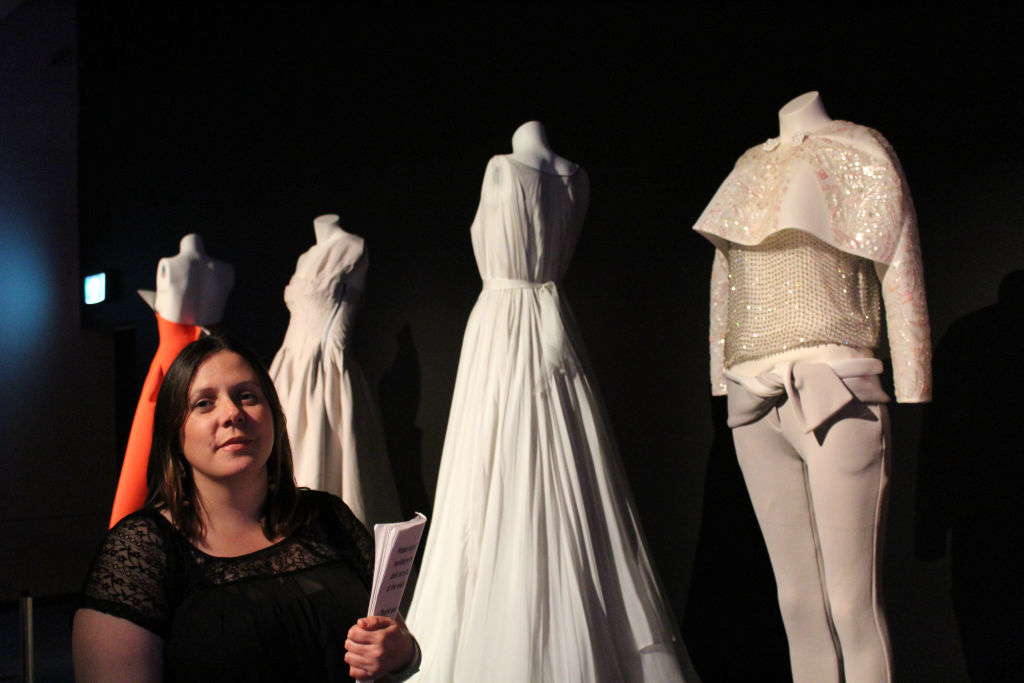 Curatorial Manager Tansy Curtin at the Maticevski exhibition in 2016. Photo: Supplied