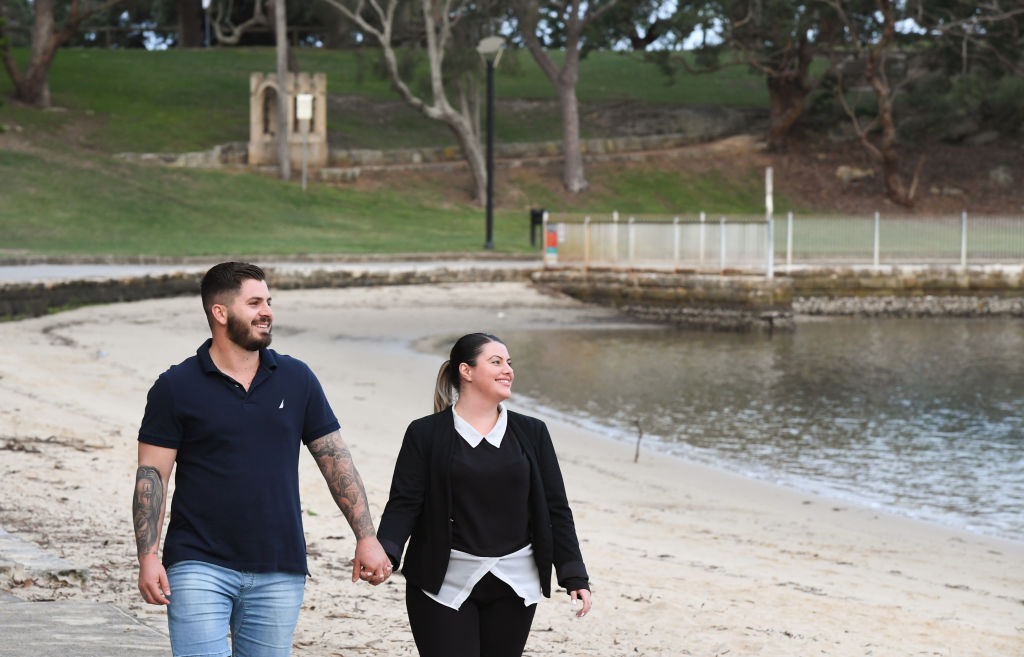 First-home buyer couple Bobby Markoski and Vanessa Marusevska have put down a deposit on a two-bedroom apartment at Panorama Blakehurst. Photo: Peter Rae