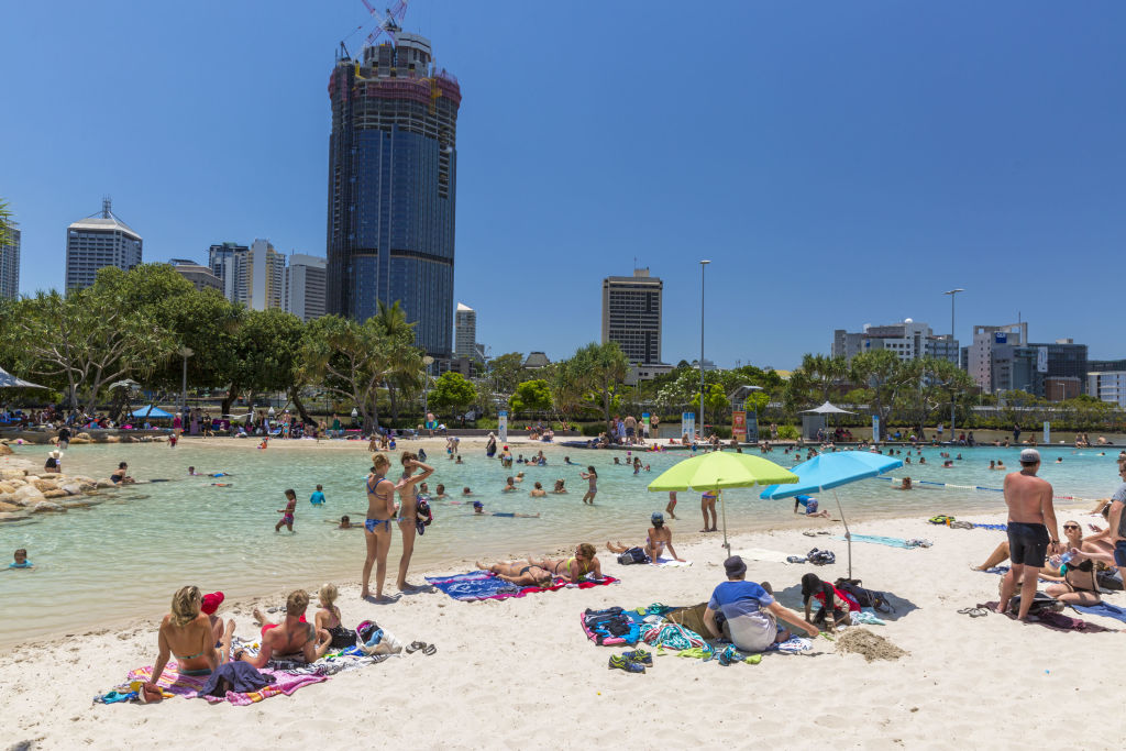 Streets Beach, South Bank on November 21, 2015 in Brisbane, Australia.  (Photo by Glenn Hunt/Fairfax Media)