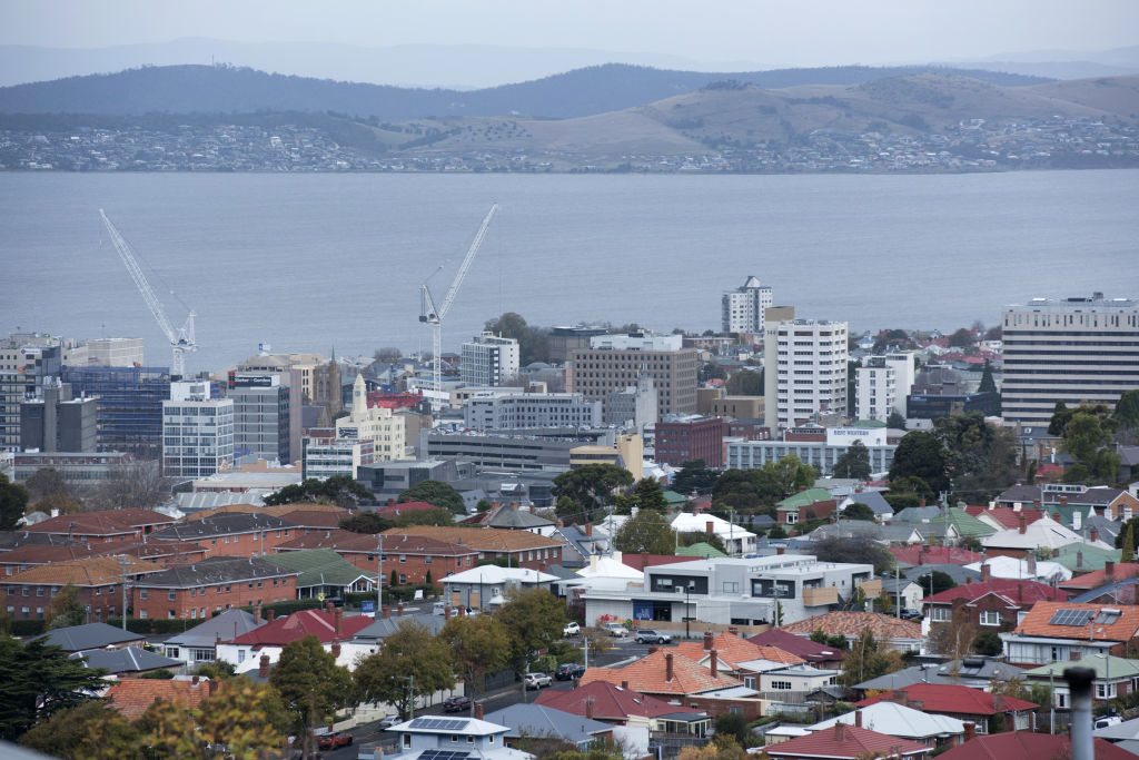 Hobart's once-booming housing prices fell in the March quarter, ABS figures show. Photo: Sarah Rhodes