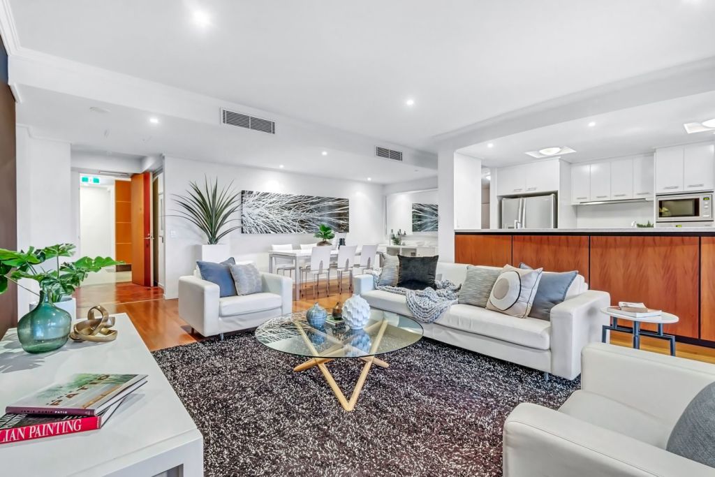 Inside the apartment at 241 Wellington Road, East Brisbane. These bigger three-bedroom units are in short supply, according to agent Phil Waight. Photo: Ray White Paddington