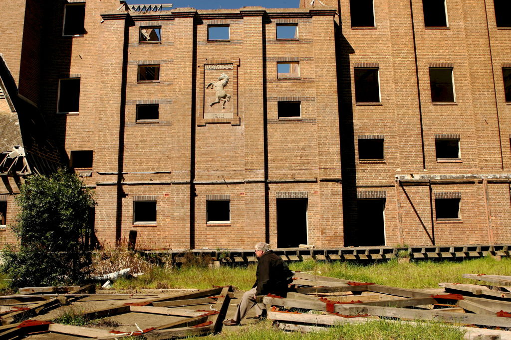 Developer Barry Anstee outside the Maltings at Mittagong in 2009. Photo: Sahlan Hayes