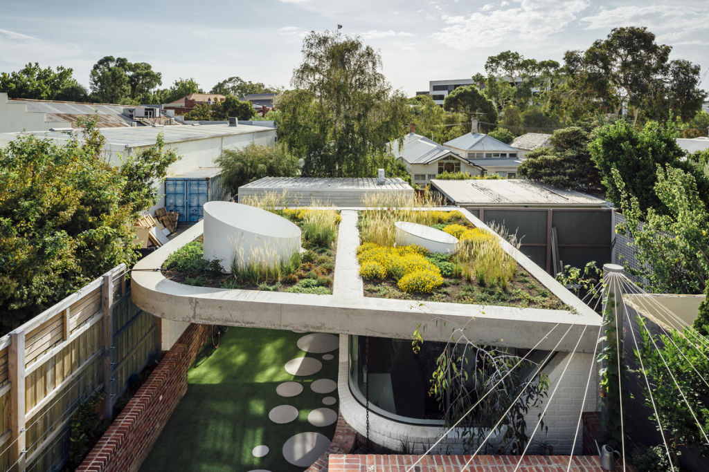 A liveable ode to art: The family home with a garden on the roof