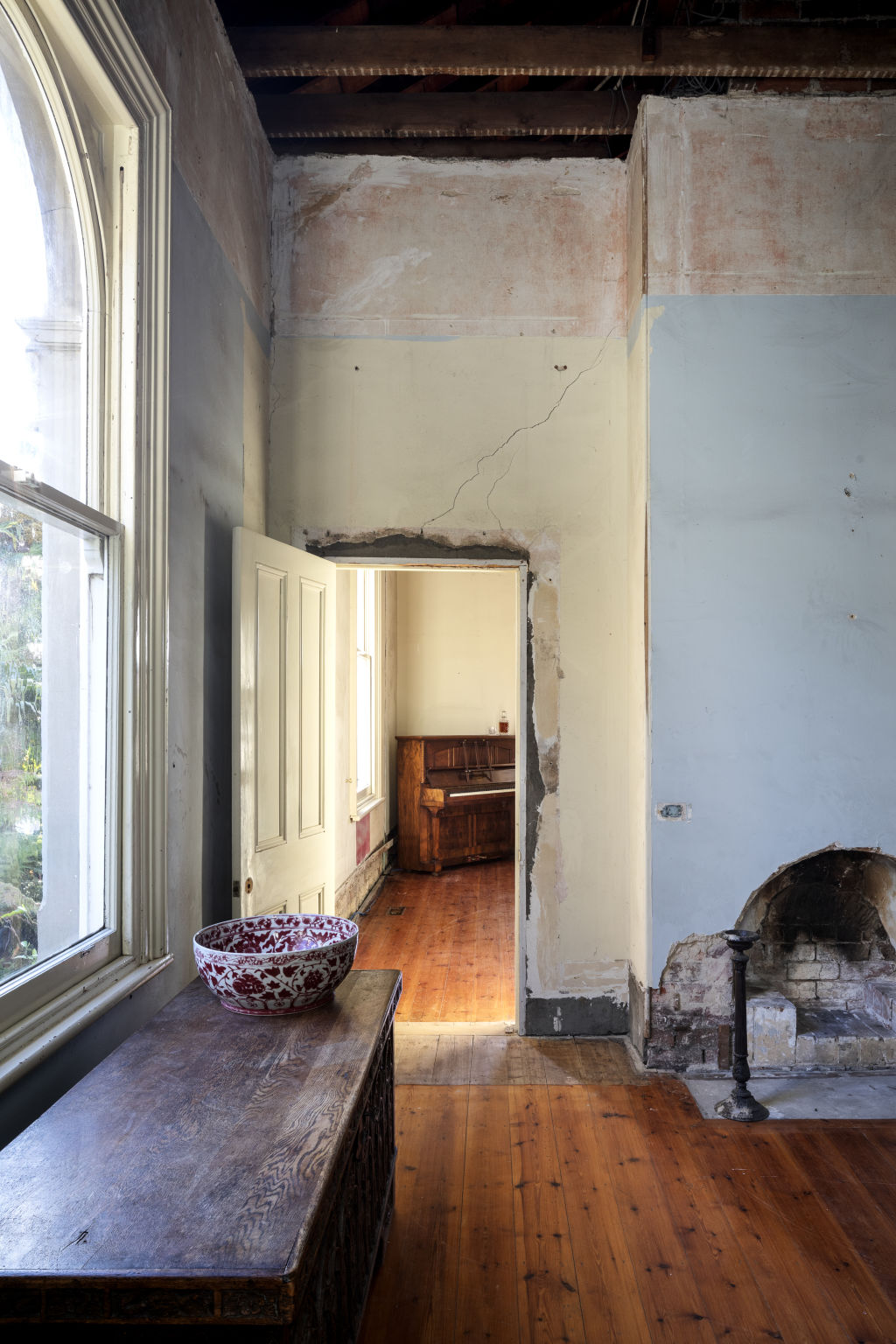 Inside 16 Yarra Street, Hawthorn which sold for more than $3 million at auction despite needing major work. Photo: Kay & Burton