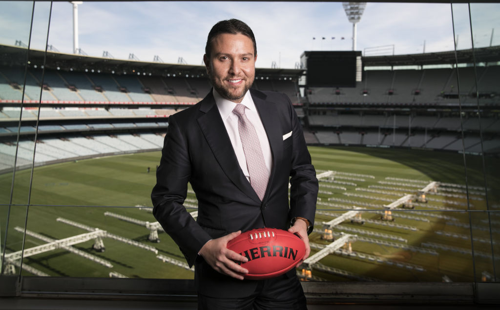 James Kennedy of Kennedy Luxury Group is announced as a match day partner for the AFL in China, pictured here at the MCG.