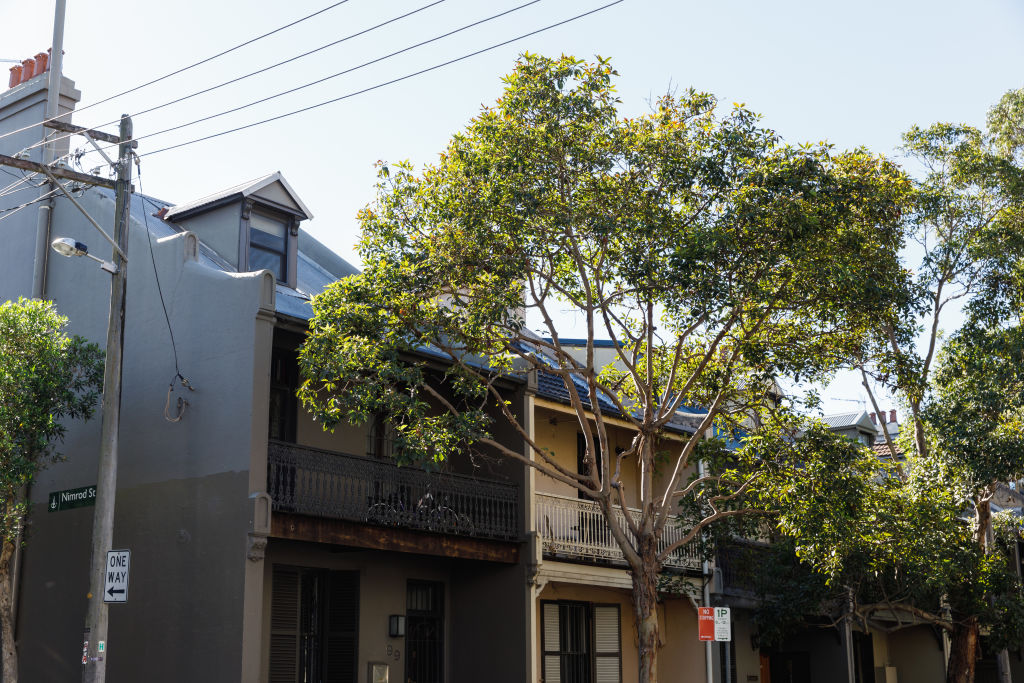 Victorian-era terraces are among the more common housing types in Darlinghurst. Photo: Steven Woodburn