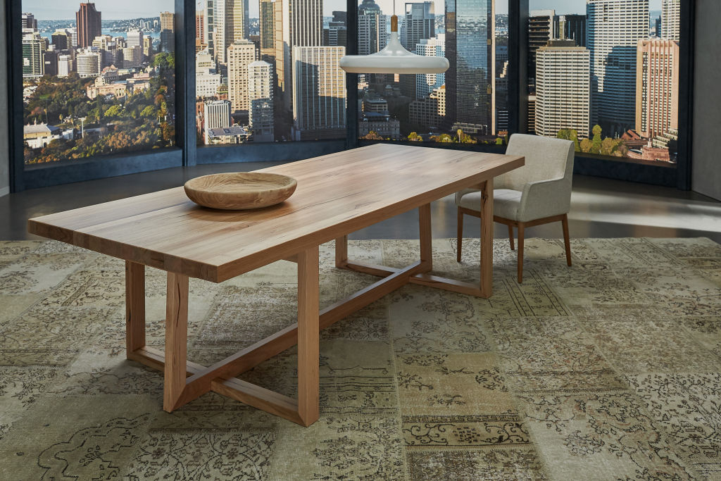 Padrone Solid Australian Oak table by Nick Scali. Photo: Supplied.