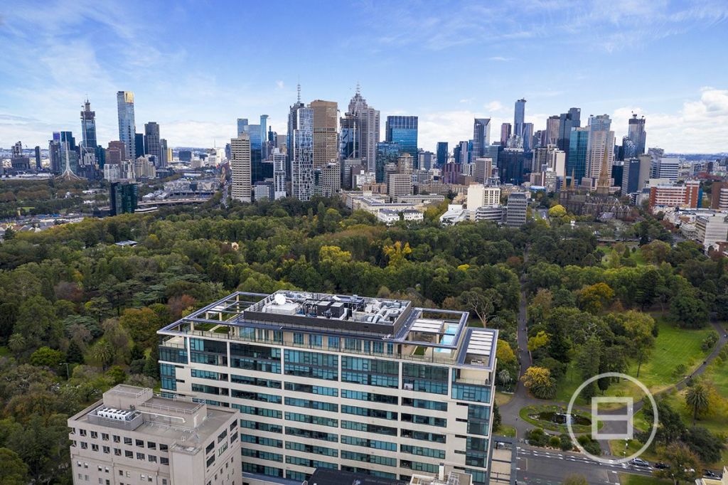 The building has knockout views. Photo: Whitefox Real Estate Stonnington