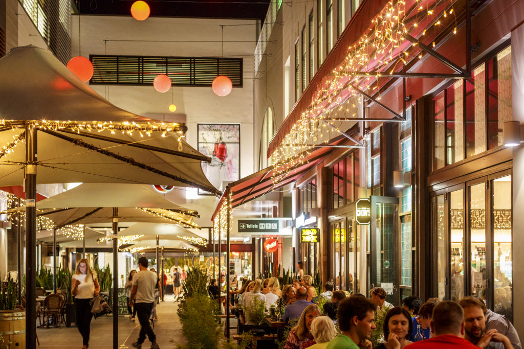 Claremont Quarter, a bustling shopping complex in the heart of the suburb. Photo: Jessica Wyld