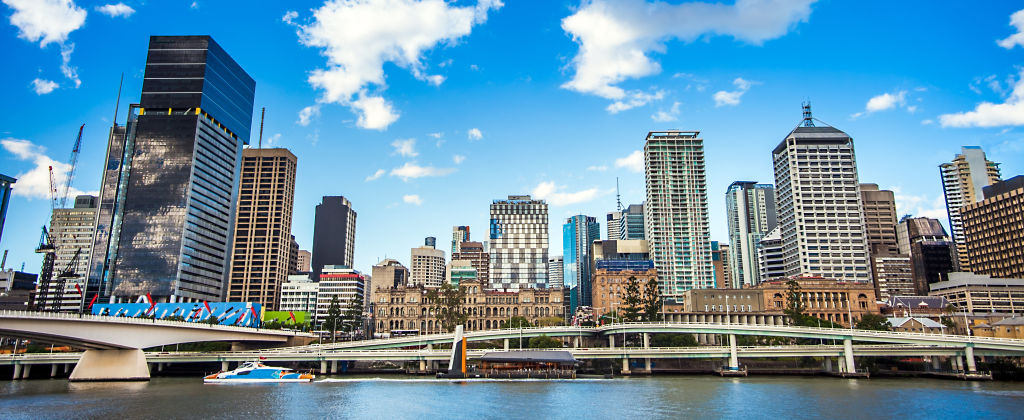 The Brisbane skyline.