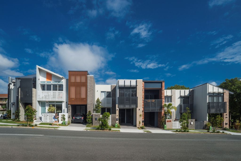 ENVI Micro Urban Village at Southport, on the Gold Coast, has 10 of the smallest freehold lots in Australia. Photo: Supplied