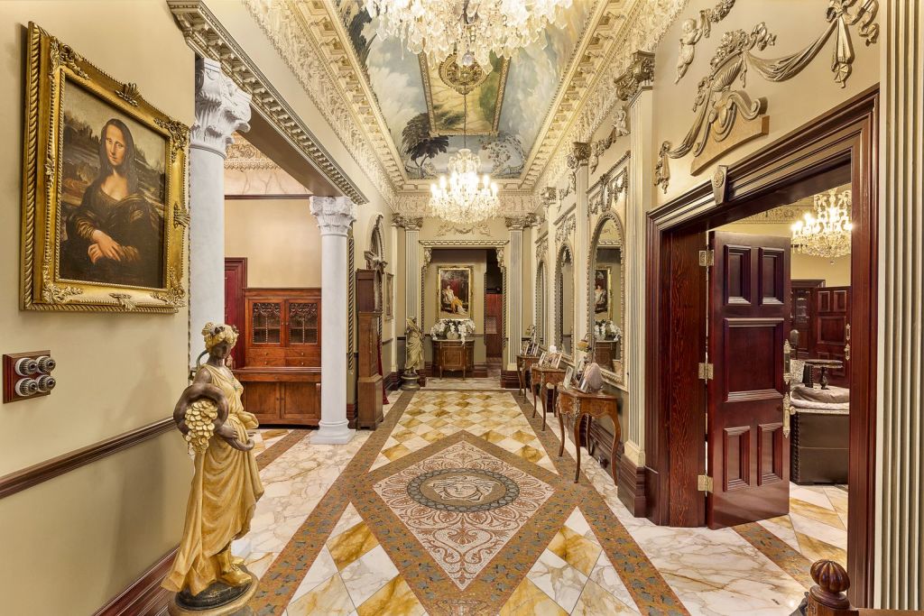 The interior of 80 Maribyrnong Road features fresco painted ceilings. Photo: RT Edgar Bayside