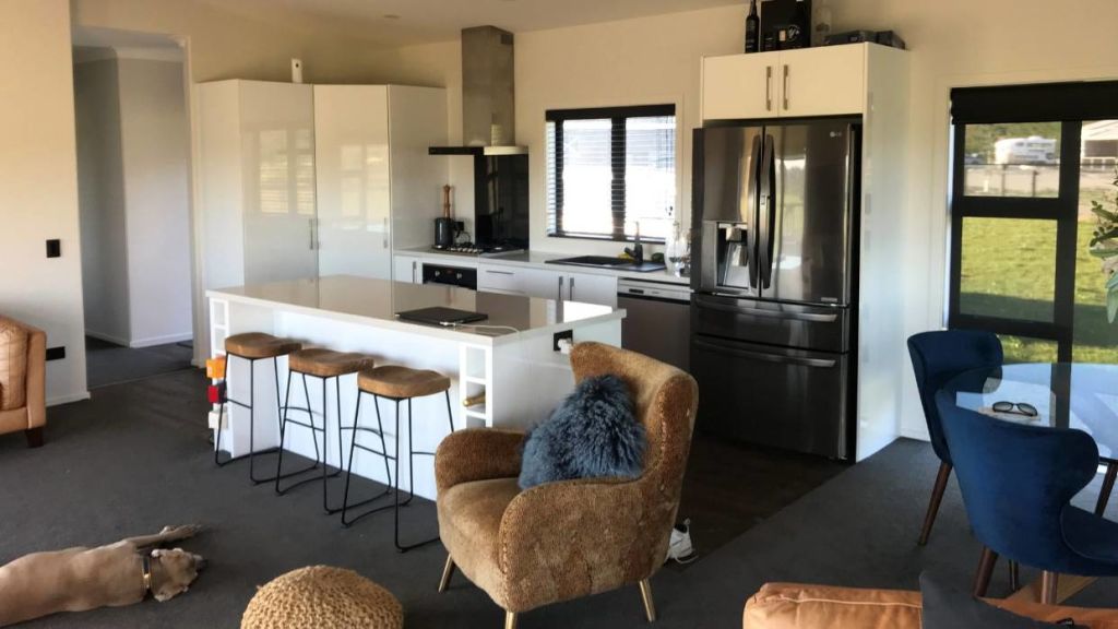 The Bunnings homes come with fully equipped kitchens and a heat pump. Photo: Supplied