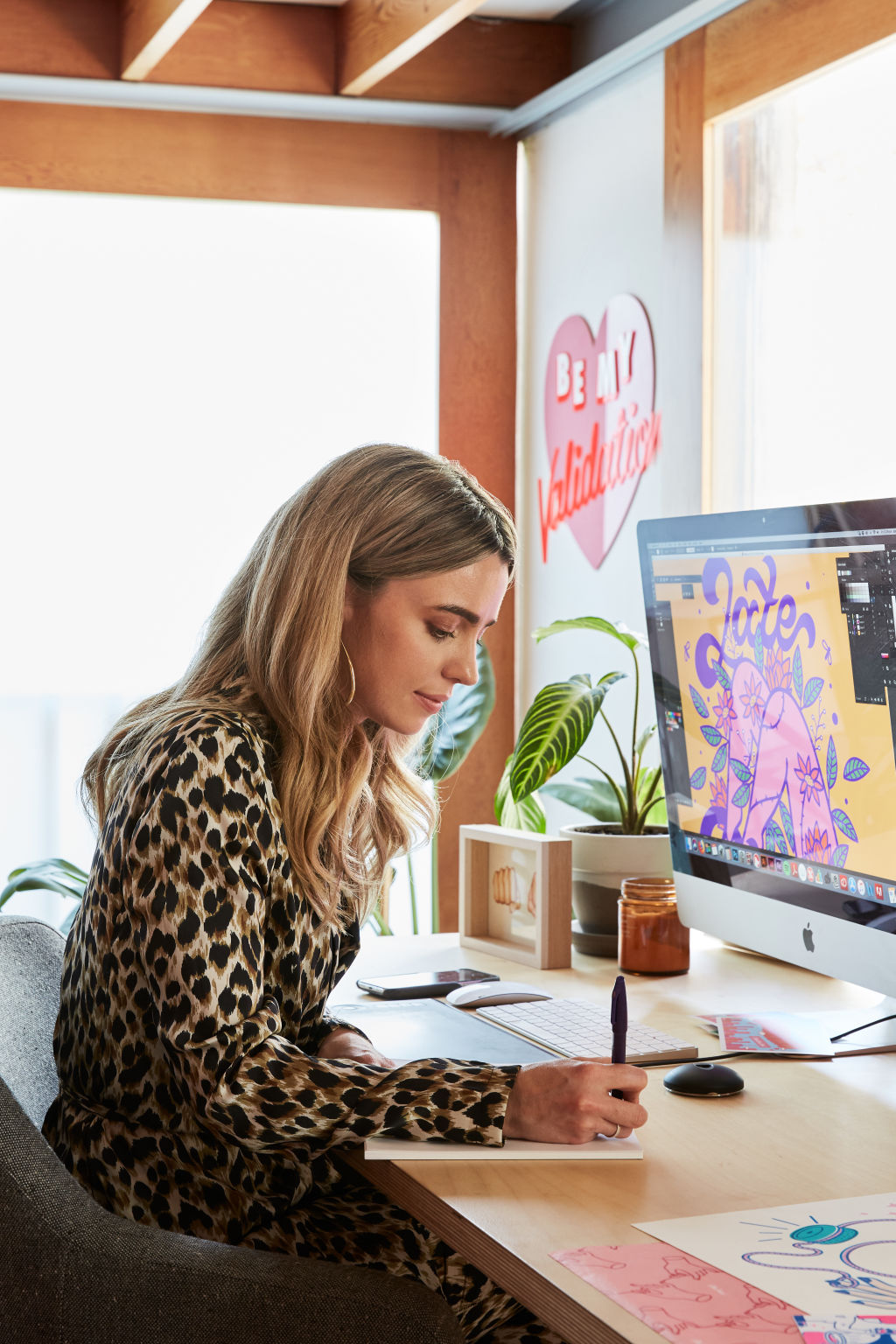 For illustrator Ellen Porteus, working from home can help create clearer boundaries. Photo: Annette O'Brien
