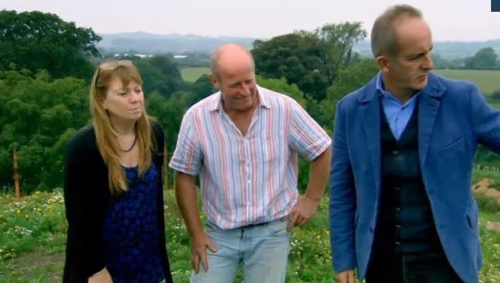 Rose and Kevin McCabe and Grand Designs UK host Kevin McCloud. Photo: Grand Designs UK