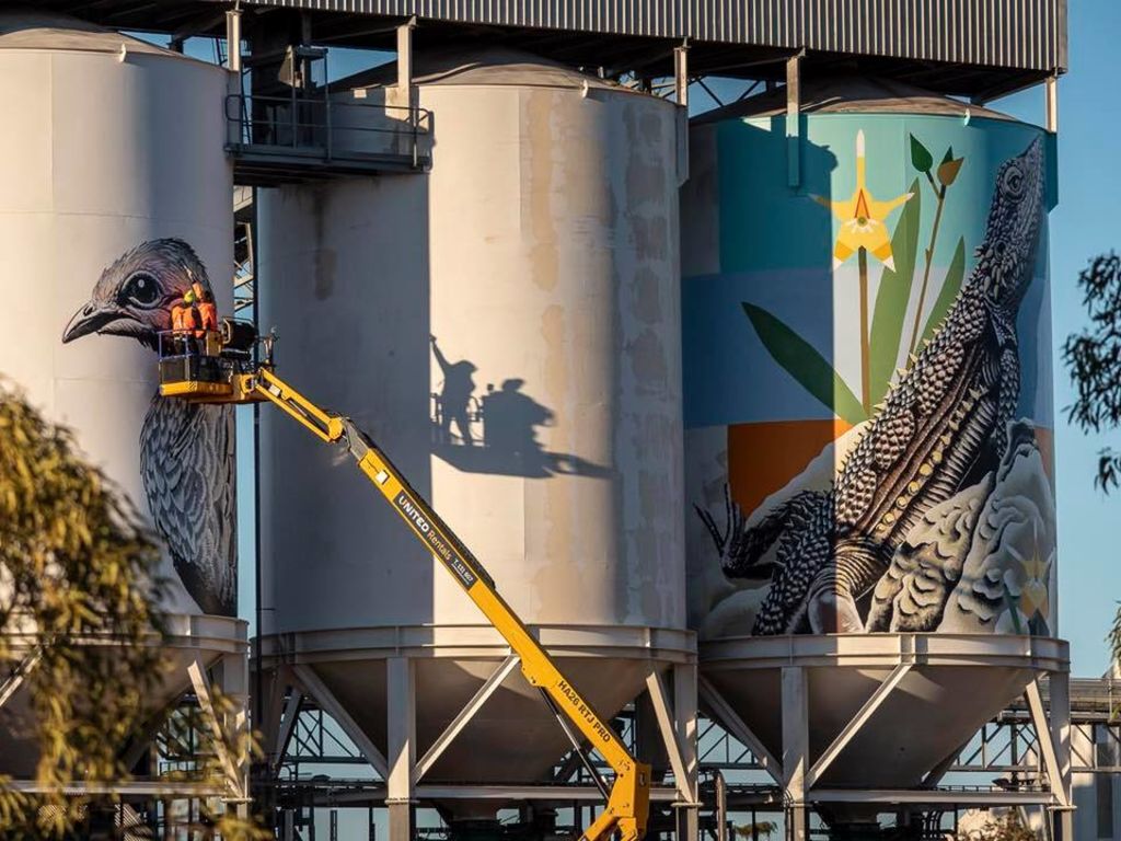 Brenton See's work for the West Australia Public Silo Trail project. Photo: Bewley Shaylor