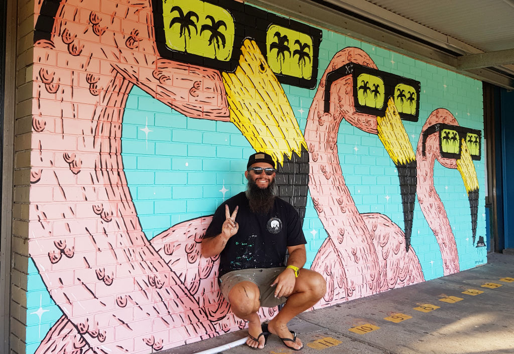 Moore's mural in Lake Macquarie. Photo: Supplied