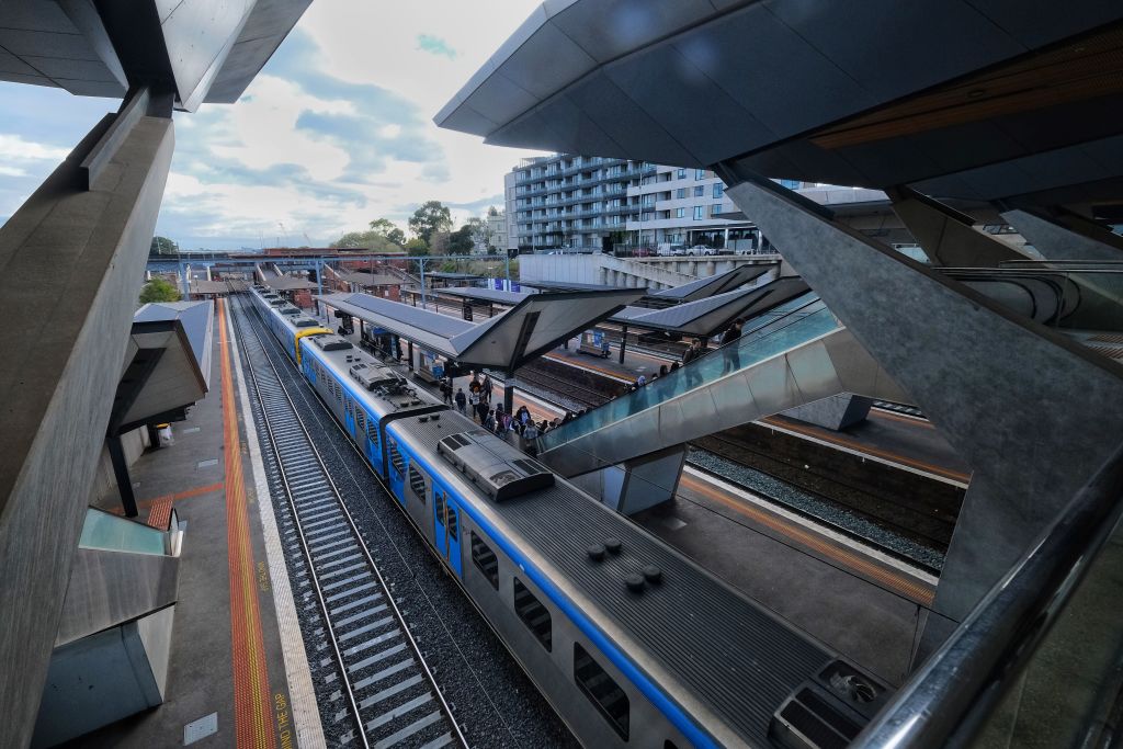 North Melbourne station is part of the Metro Tunnel development, which is expected to finish by 2025. Photo: Luis Enrique Ascui