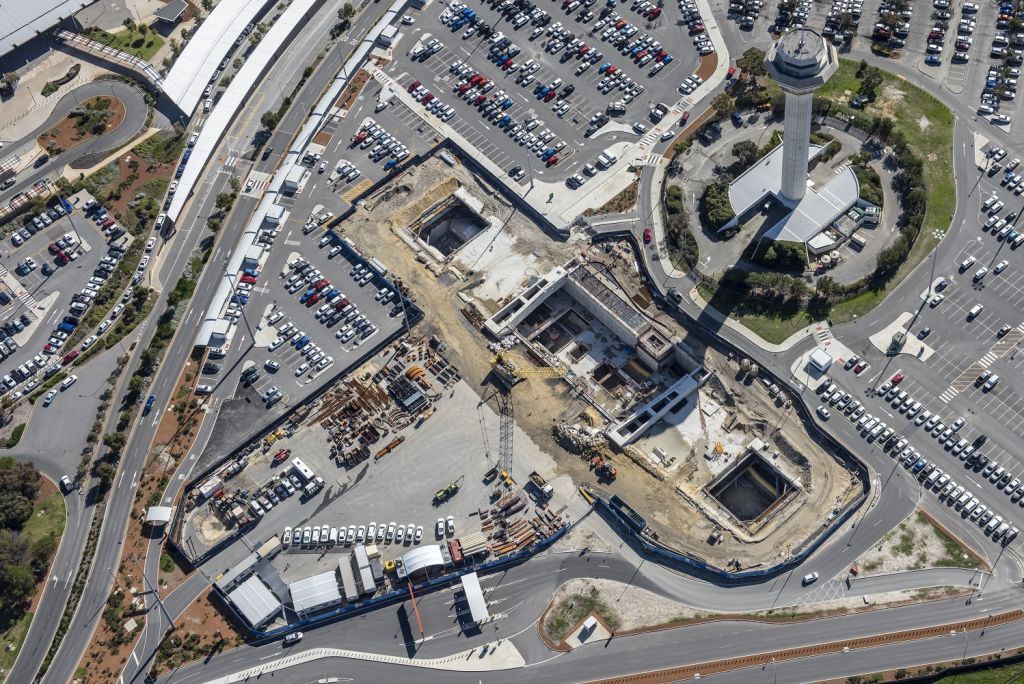 An aerial view of Perth's Metronet construction. Photo: Supplied
