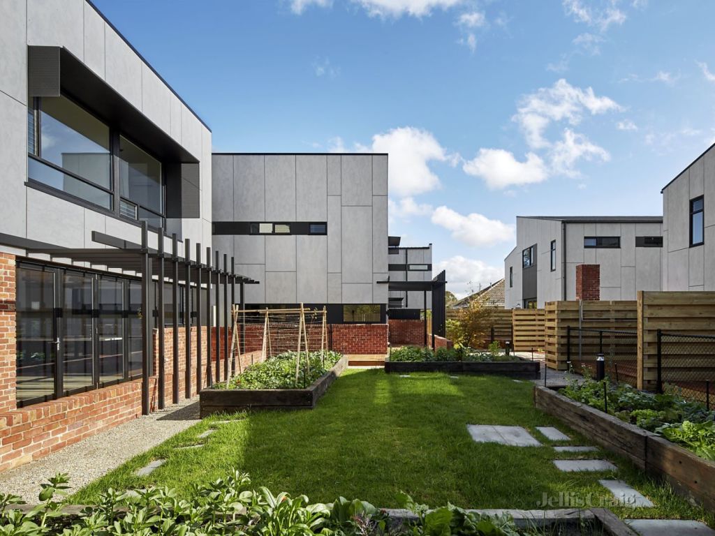 Clyde Mews' communal gardens have been popular with buyers. Photo: Jellis Craig Northcote