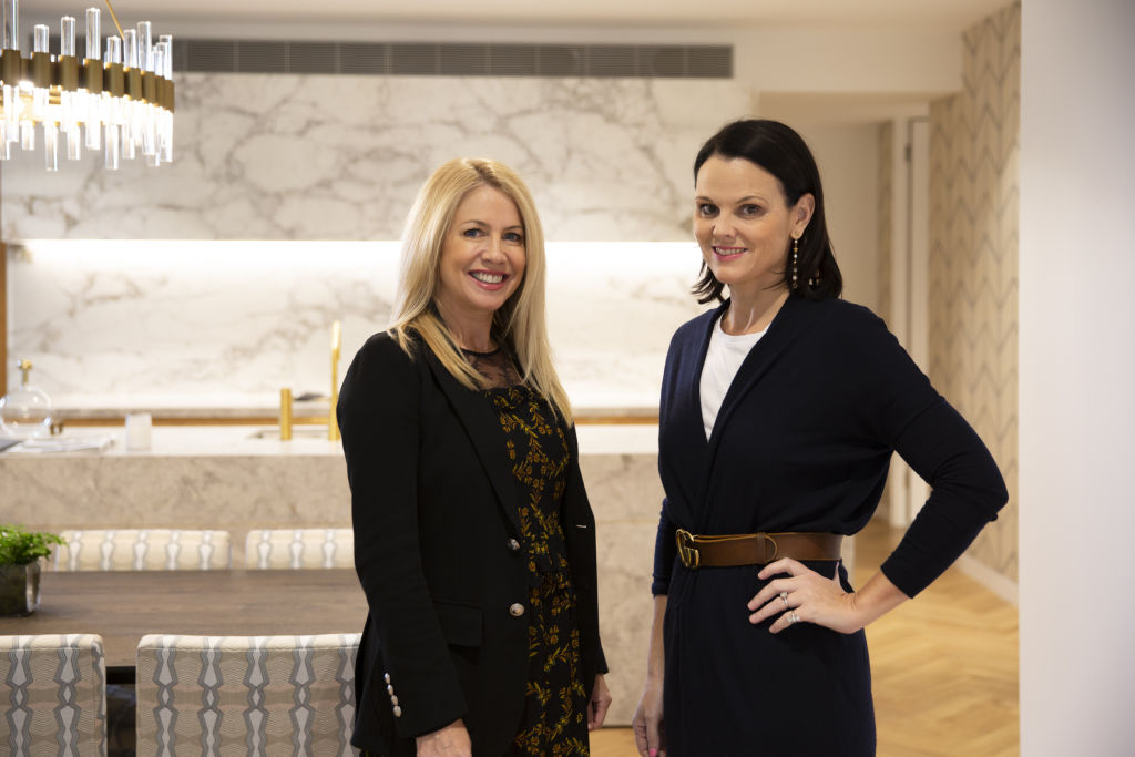 Estate Agent Sarah Hackett and interior designer Anna Spiro say The Oxlade will set a new benchmark for the entire suburb. Photo: Tammy Law