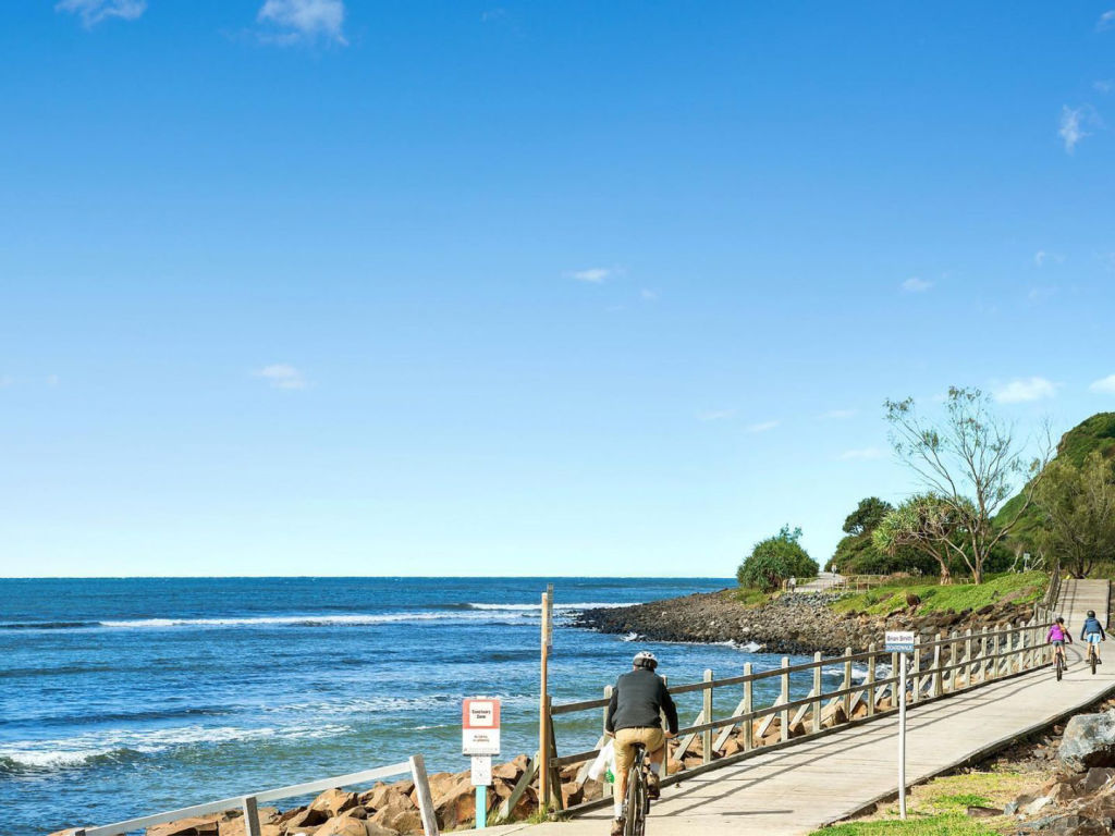 A bike path running through Lennox Head in the Northern Rivers region. Photo: McGrath Byron Bay