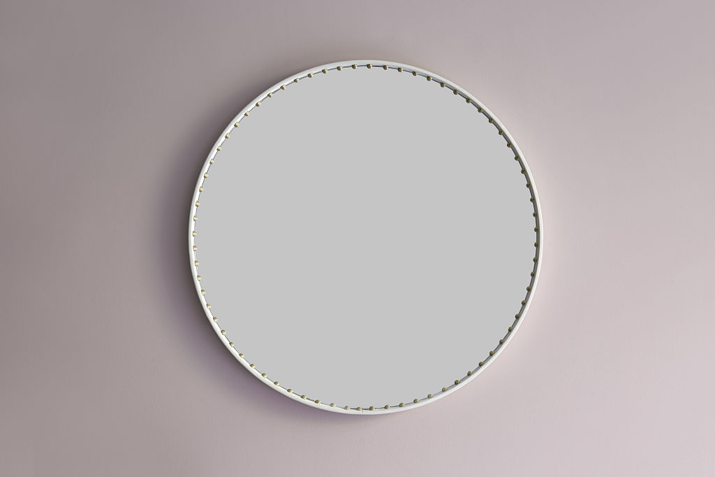 Stud Leather Mirror by Bethan Gray. Photo: Supplied