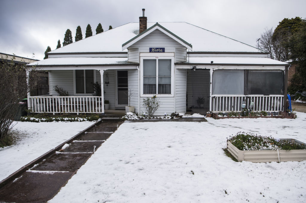 Snow fell in Blackheath this month. Photo: Wolter Peeters