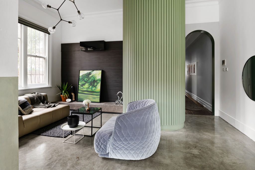 Rounded edges on furniture add softness to an interior. Photo: Jellis Craig