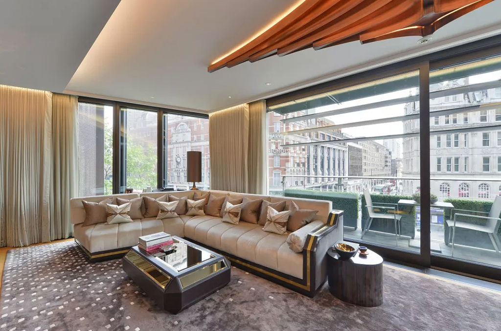 Inside a two-level apartment within the exclusive One Hyde Park building on London's Knightsbridge. Photo: Vyomm