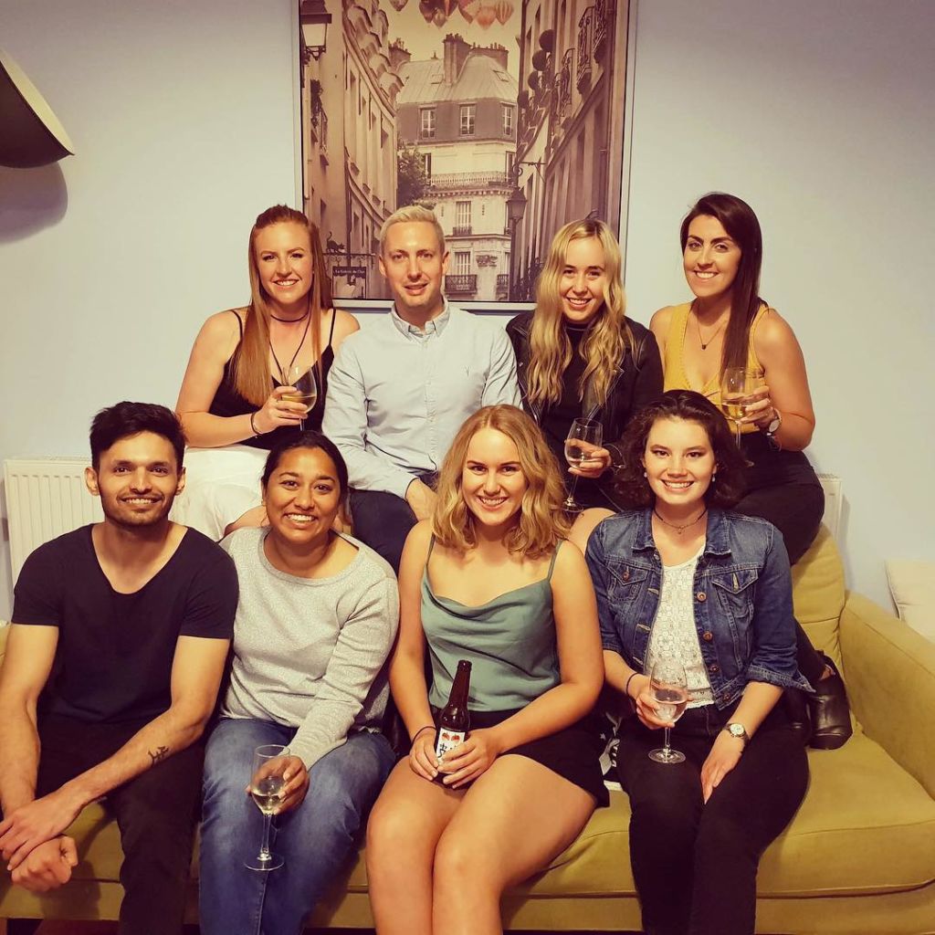 Jane (second from the upper right) with a handful of her housemates. Photo: Supplied