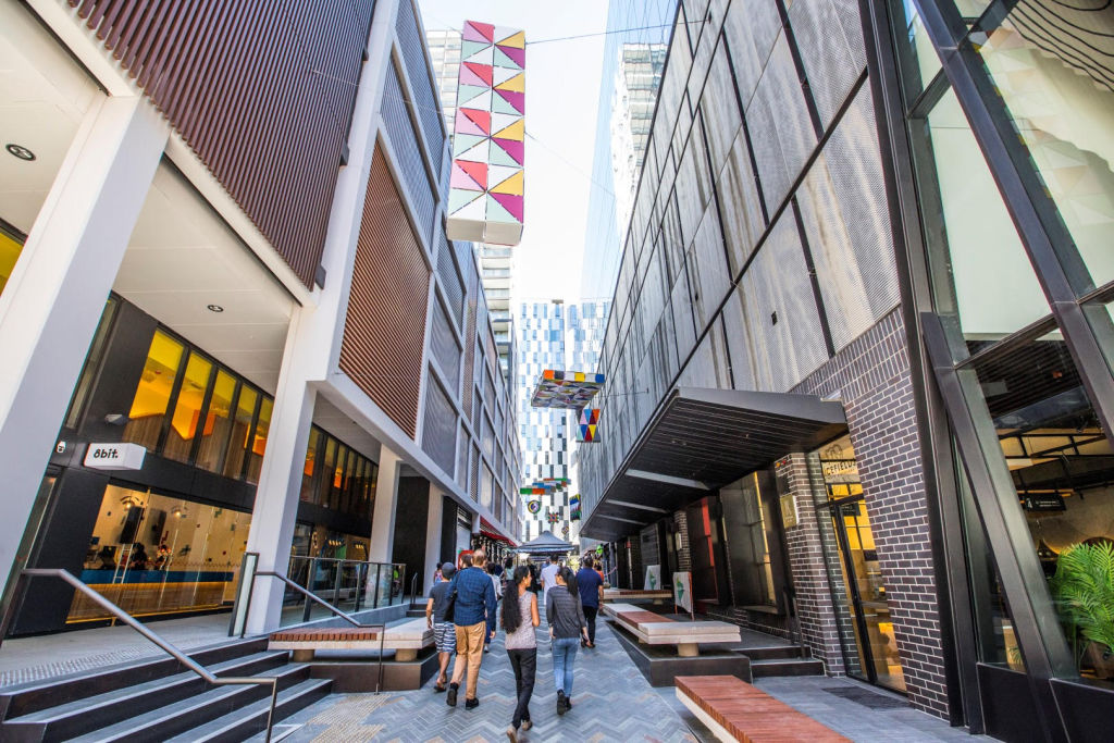 Steam Mill Lane in Darling Square near Chinatown. Photo: Lendlease / Dallas Kilponen