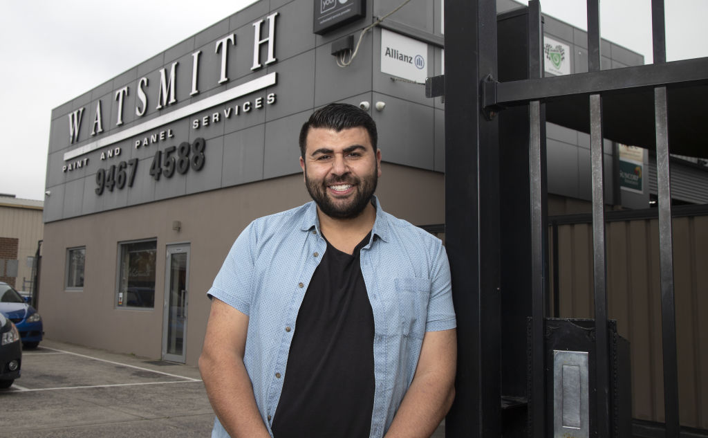 Zane Ibrahim at work in Bundoora. Photo: Leigh Henningham