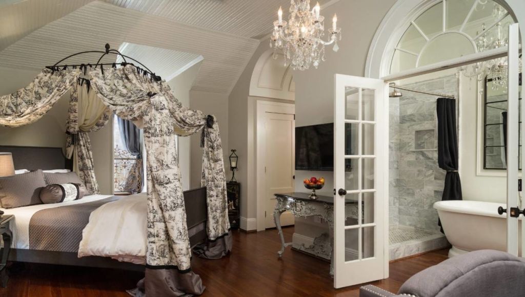 Surely, Scarlett O'Hara would have approved of this bedroom. Photo: Target Auction