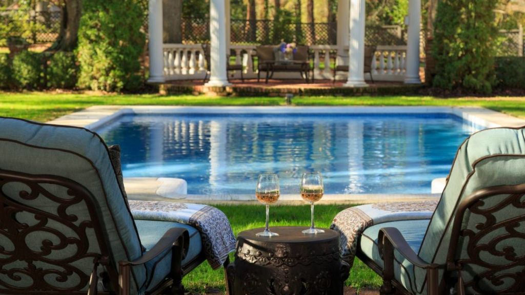 There is also a pool and a pergola providing shade. Photo: Target Auction