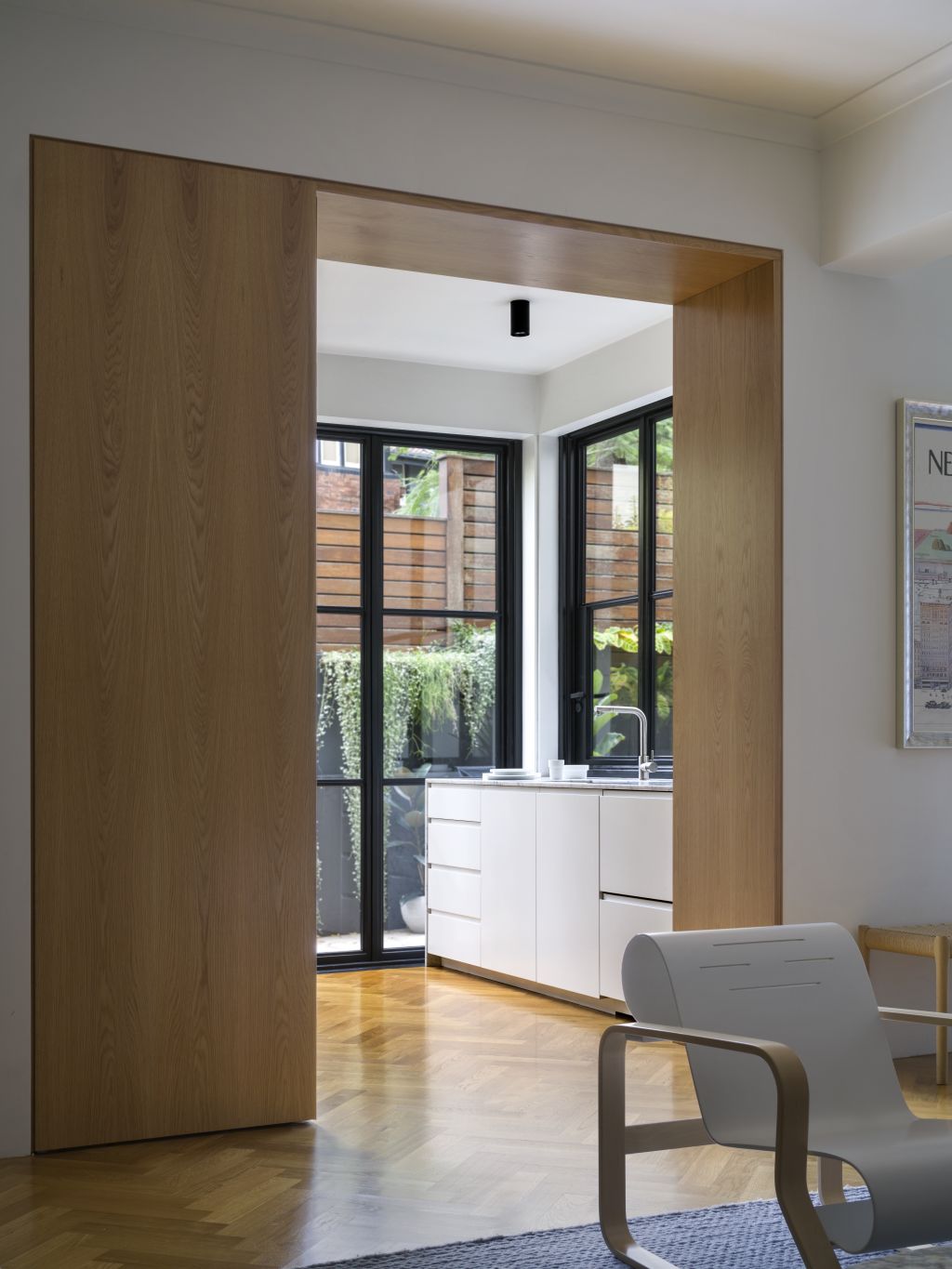 The apartment is now afforded direct courtyard access. Photo: Justin Alexander