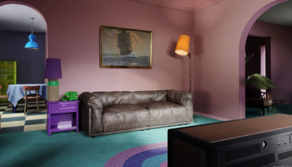 What the lounge room would look if it were real. Photo: Angie's List