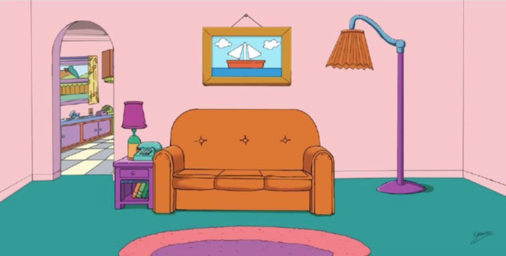 The Simpsons' home gets a modern update using 2019's biggest trends