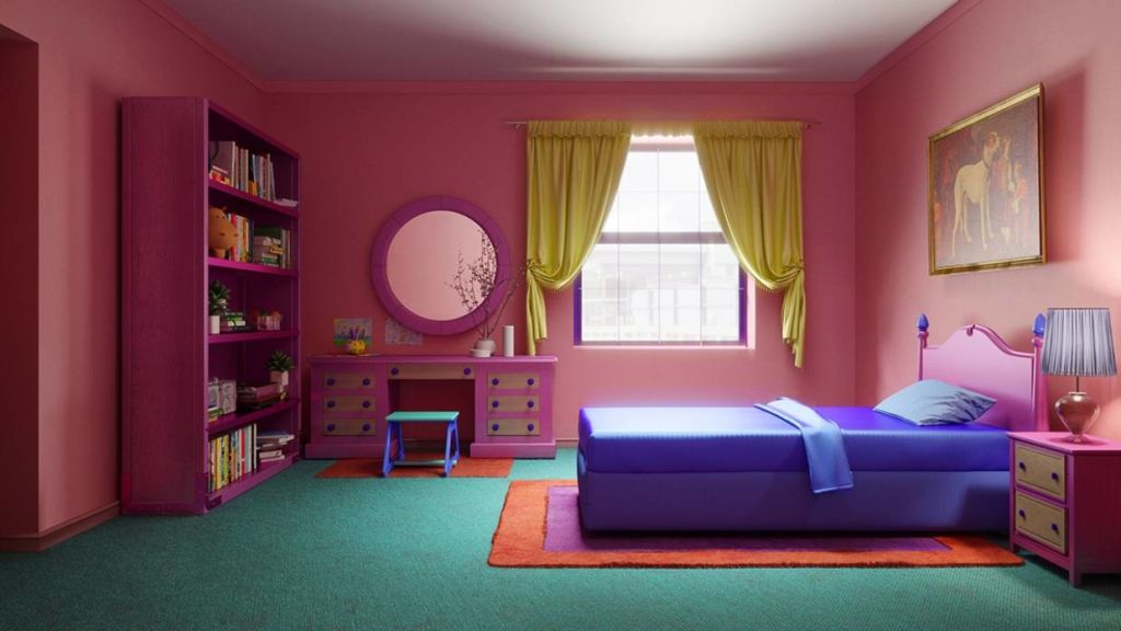 A mock of Lisa Simpson's bedroom. Photo: Angie's List