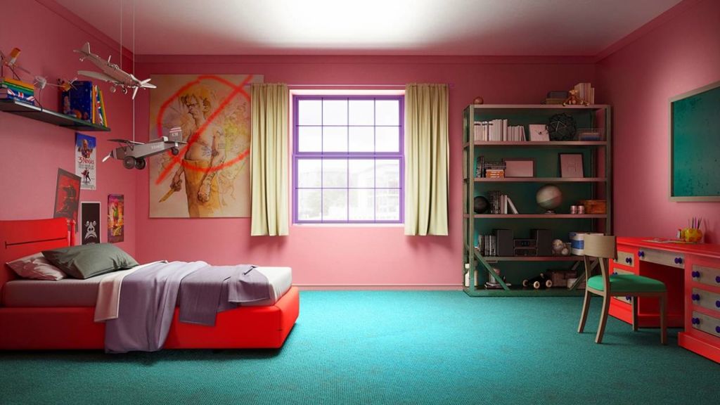 A mock of Bart Simpson's bedroom. Photo: Angie's List