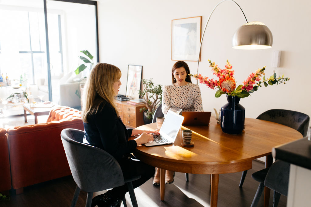 Hannah and Eliza Reilly mitigate the uncertainty of the industry by having multiple projects on the go. Photo: Rachel Kara