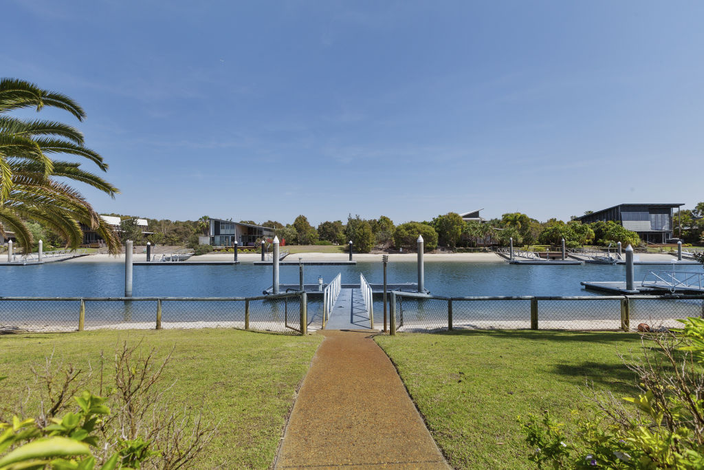 The lots come with pontoons – so there's room to park the boat. Photo: QM Properties.